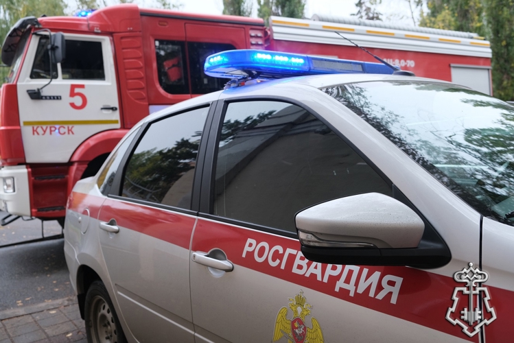 Пожарно-тактические занятия Росгвардии и МЧС прошли в Курске